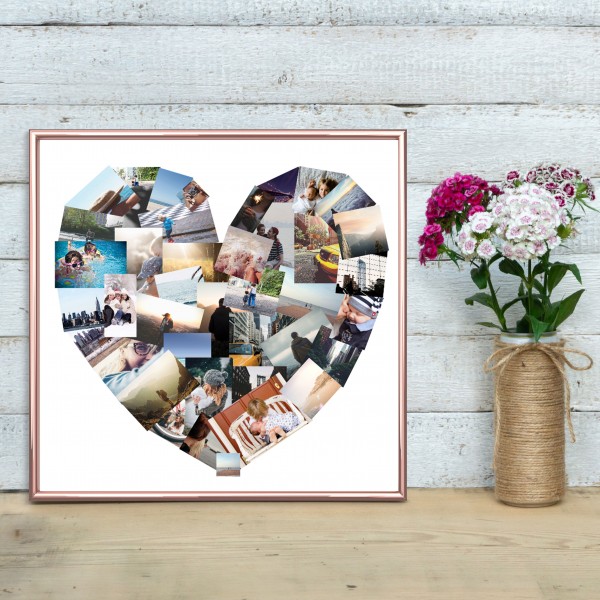 Shaped Photo Collage Poster Prints